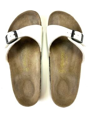 Birkenstock Madrid Graceful Pearl White Birko Flor Sandal Size 37